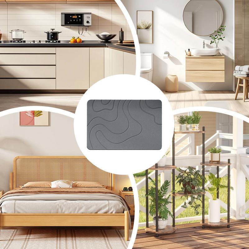 Quick Dry Stone Bath Mat - Non-Slip & Ultra Absorbent